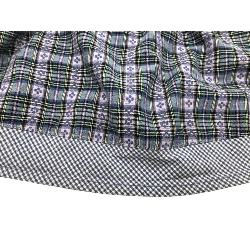 VTG 90s OshKosh Gingham Plaid Pinafore Dress Girls 5T Cottage Prairie Farmhouse